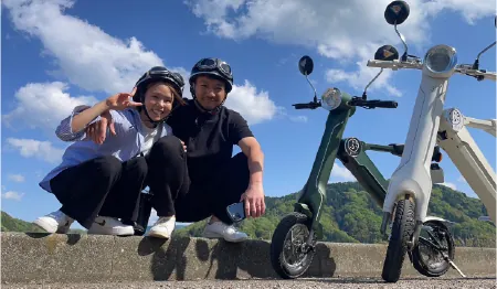 海沿いの道でひと休み