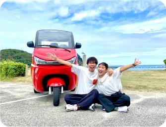 トゥクトゥクに乗るお客様